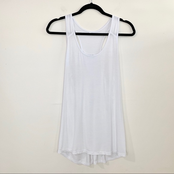 🌸MIPPO Women's White Split Racerback Workout Tank - Picture 3 of 7